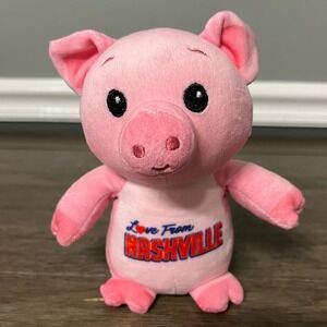 Love From Nashville Plush Pig Stuffed Animal Souvenir Kids Toy Pink